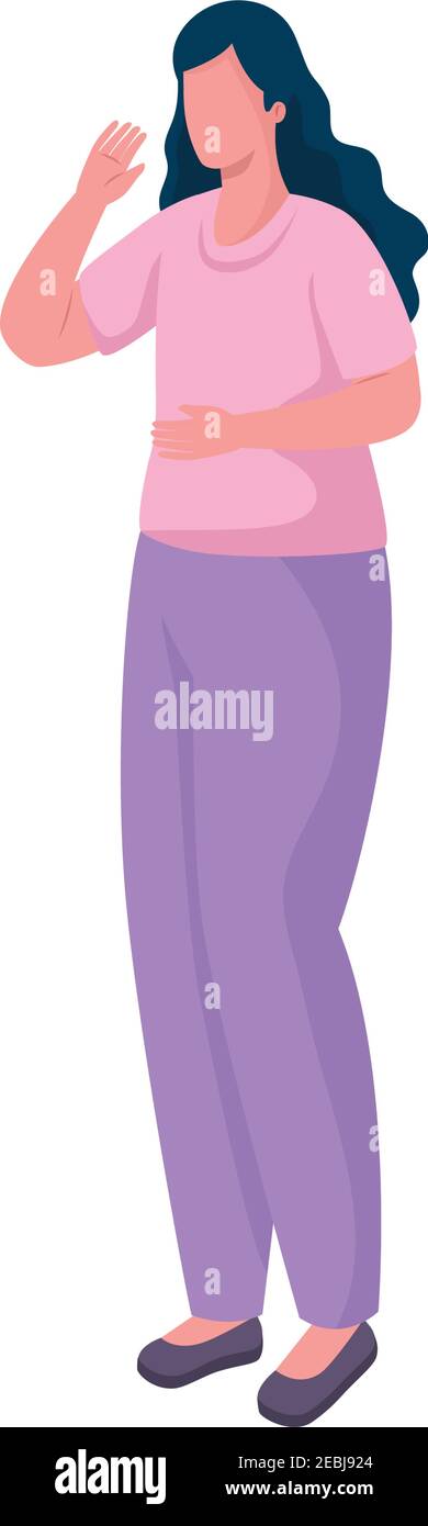 woman wearing pink shirt character Stock Vector Image & Art - Alamy