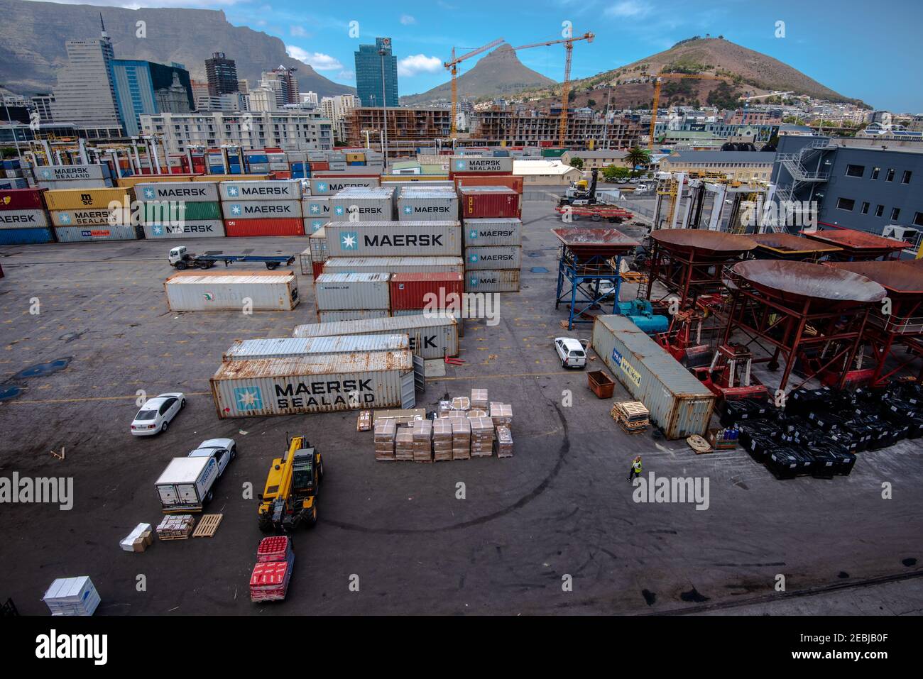 Cape Town, South Africa January 8, 2018. A wide angle photo with