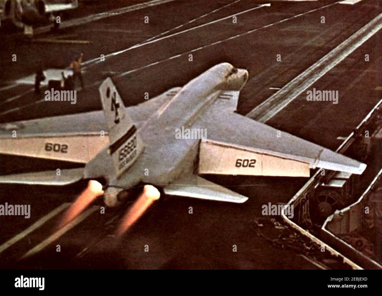 North American RA5C Vigilante of RVAH13 is launched from USS Ranger (CVA61), in 1974 Stock