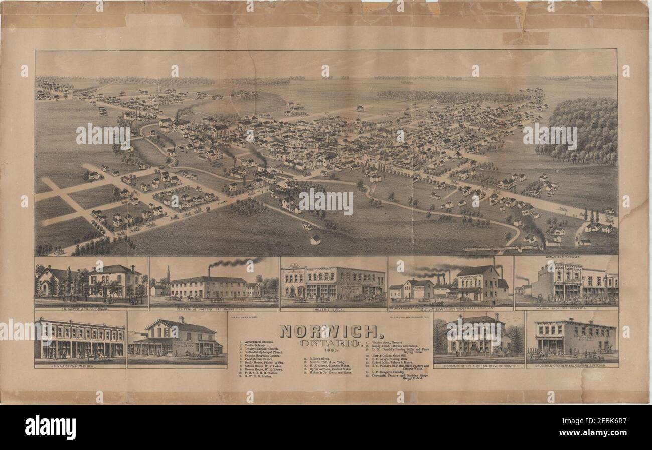 Norwich, Ontario, 1881 Stock Photo Alamy