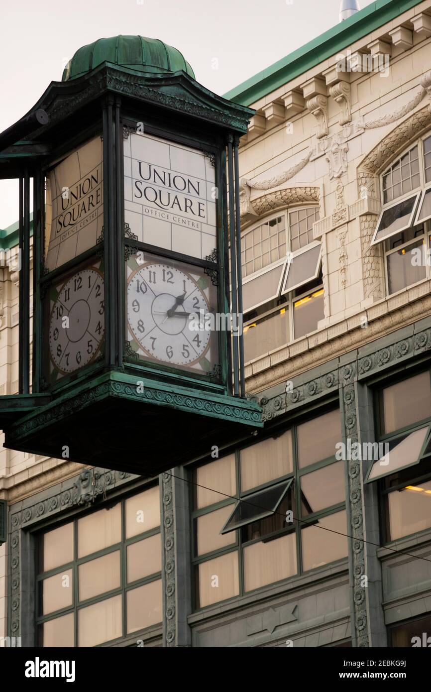 Union Square clock in New Bedford MA Stock Photo Alamy