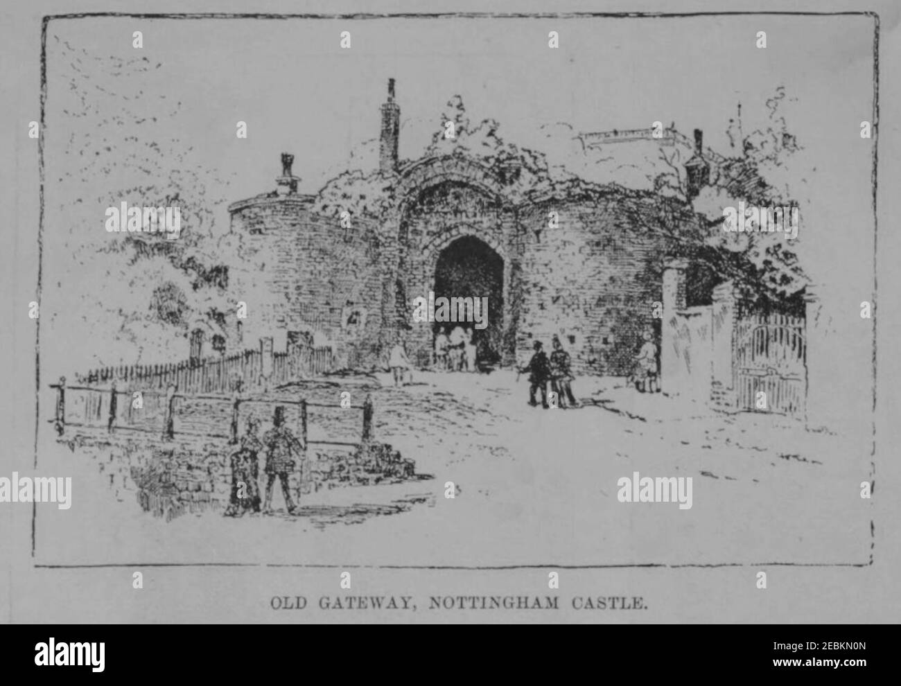 Nottingham Castle Gatehouse from the ILN 1888 Stock Photo Alamy