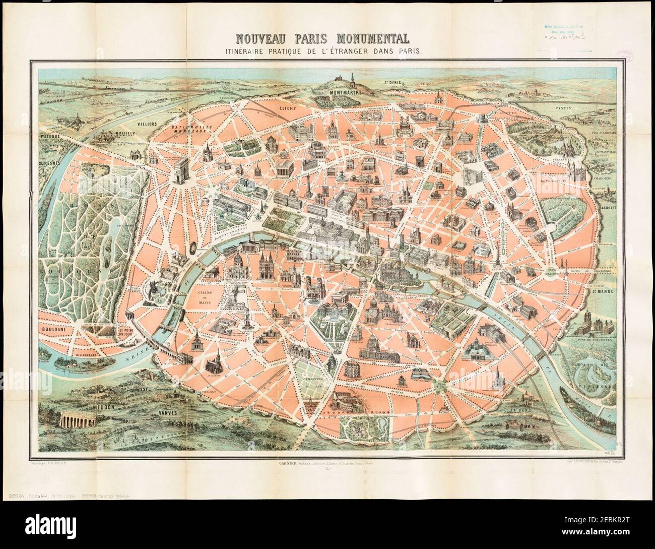 Nouveau Paris monumental Norman - Nouveau Paris Monumental Norman B Leventhal Map Center 2EBKR2T 