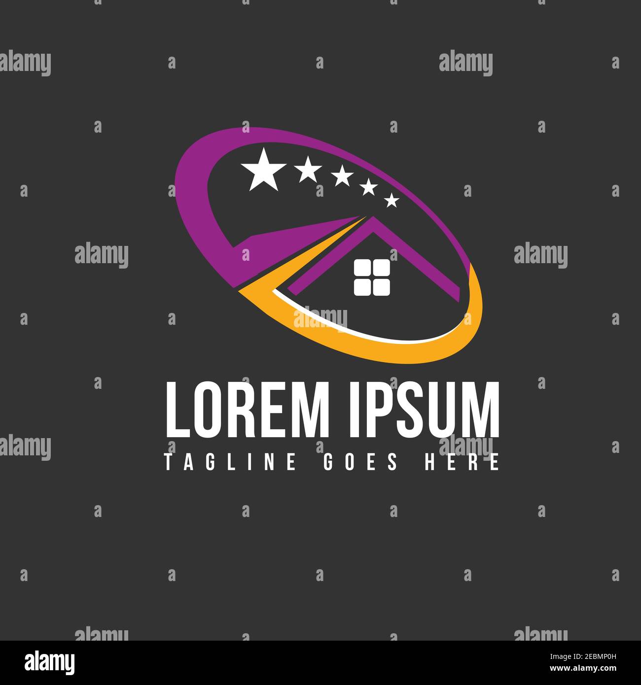 Creative modern design home for your best business symbol. Real estate symbol icon. Vector illustration EPS.8 EPS.10 Stock Vector