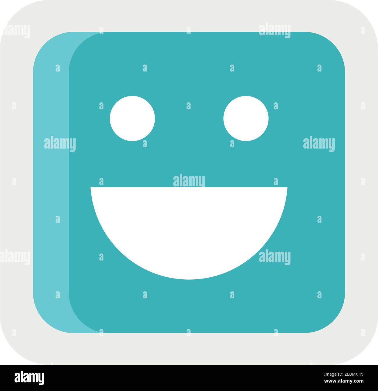blue emoji square happy face Stock Vector Image & Art Alamy