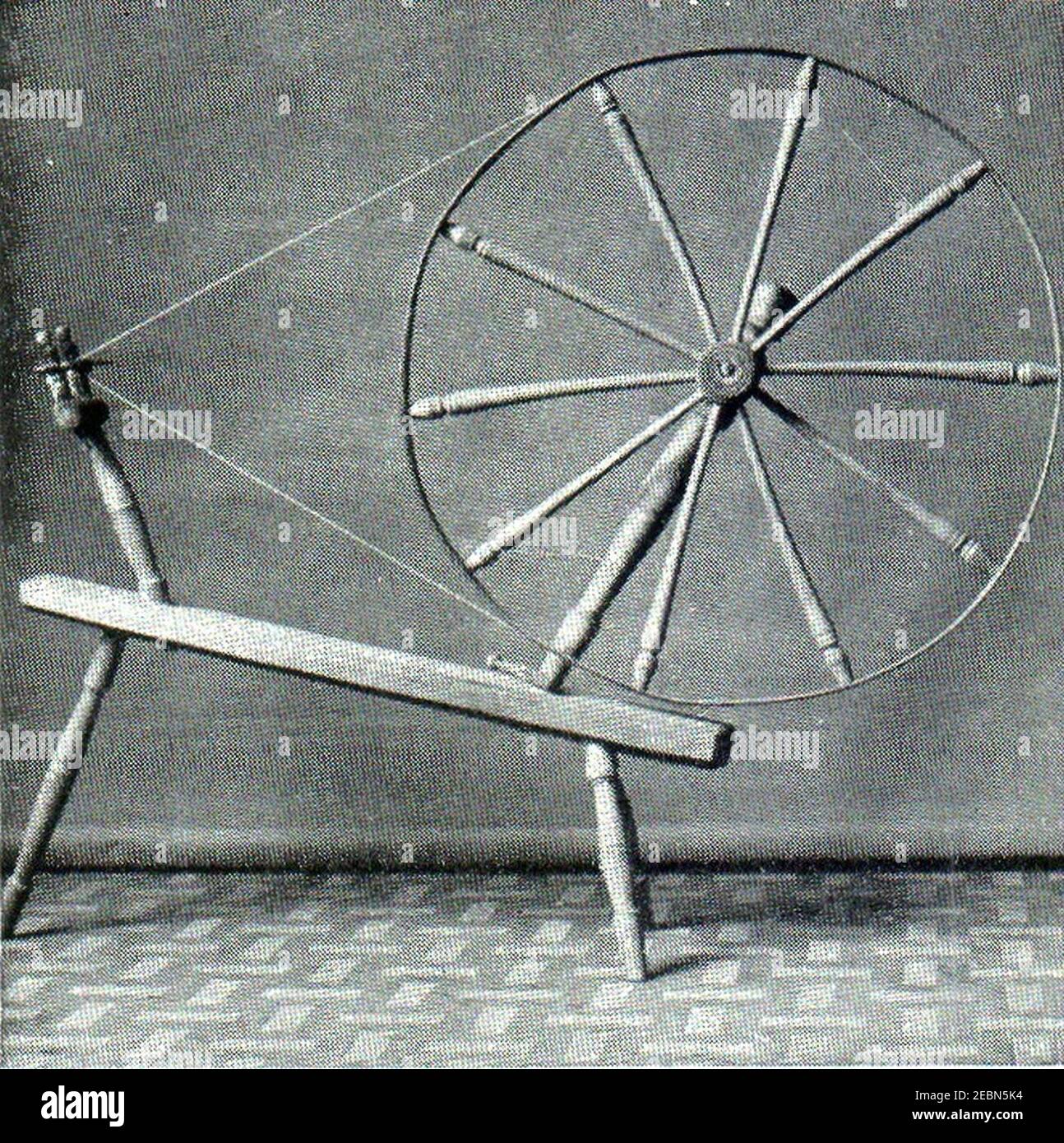 NSRW Story of Wool spinning wheel Stock Photo Alamy