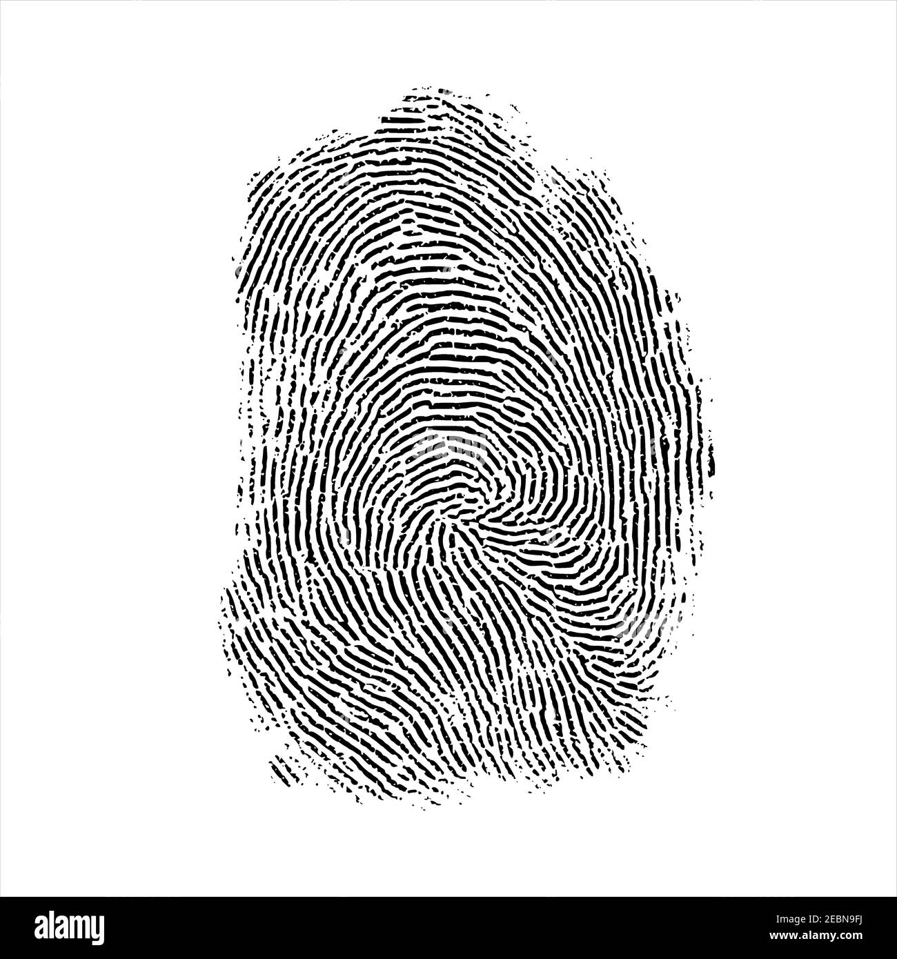 fingerprint forensic security realistic illustration Stock Vector