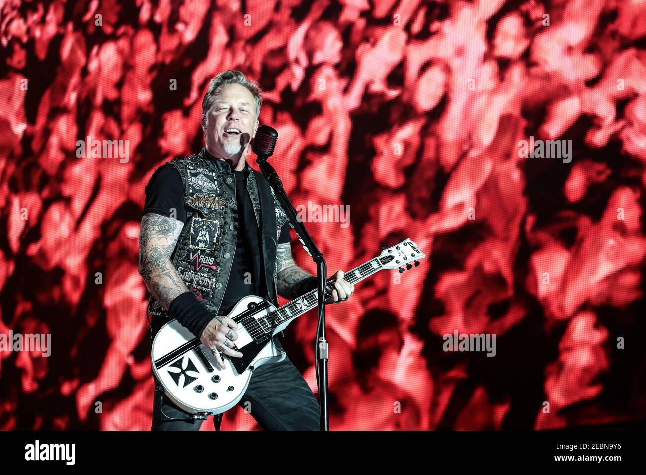 James Hetfield of Metallica headlining the Saturday night at the
