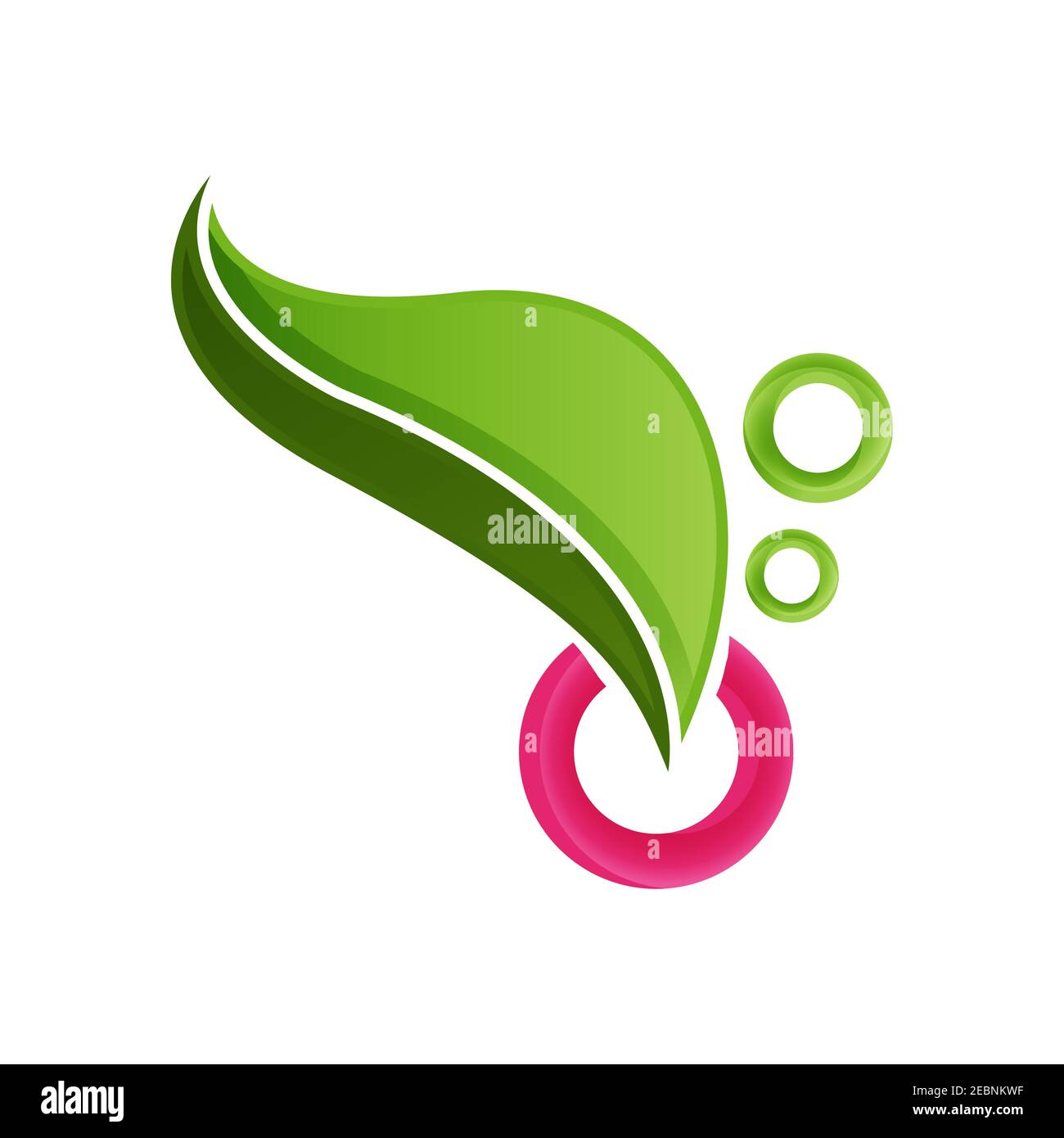 Technology design symbol leaf dot circuit isolated white background. Eco friendly technology symbol design in flat style. Vector illustration EPS.8 EP Stock Vector