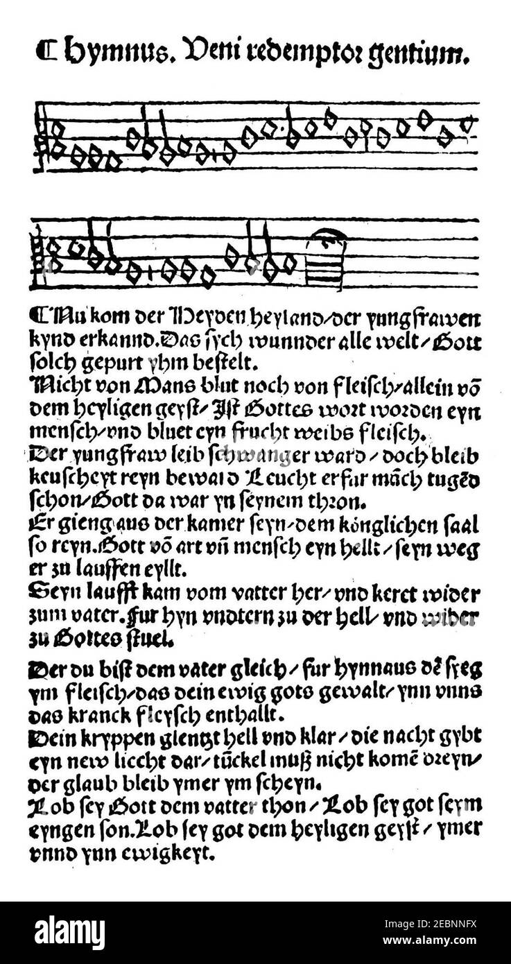 Nun komm, der Heiden Heiland (1524 Stock Photo - Alamy