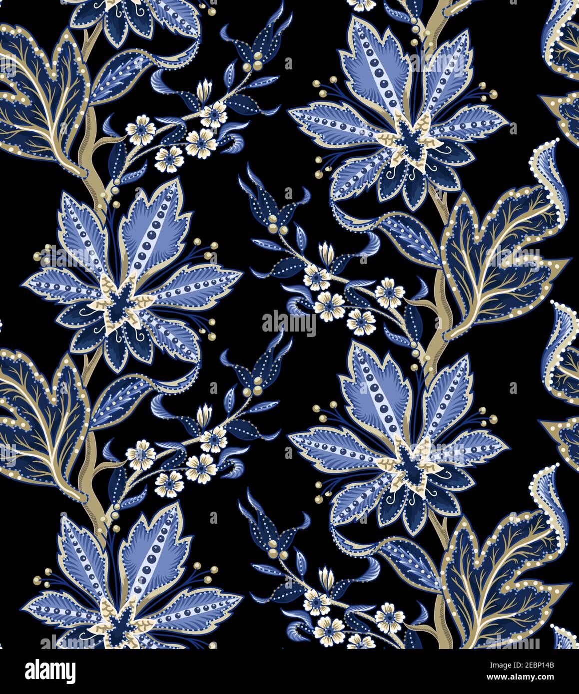 Ethnic seamless pattern with Indian ornament. Vector Stock Vector Image ...