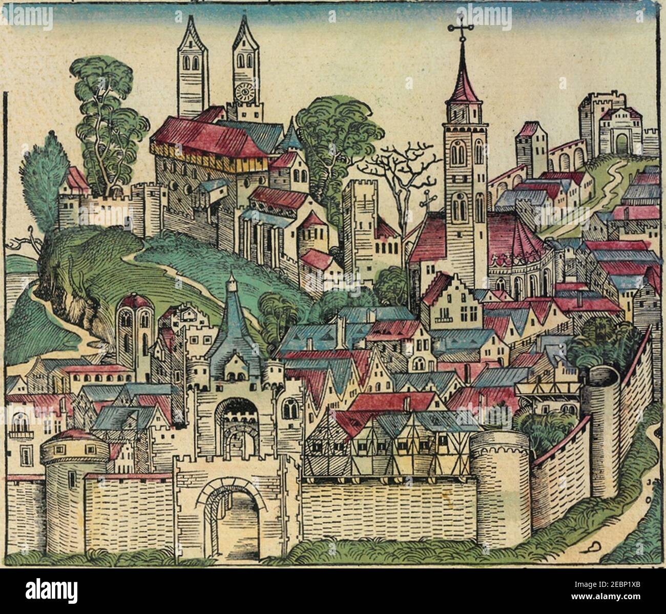 Nuremberg chronicles f 284v (Hassia Stock Photo - Alamy