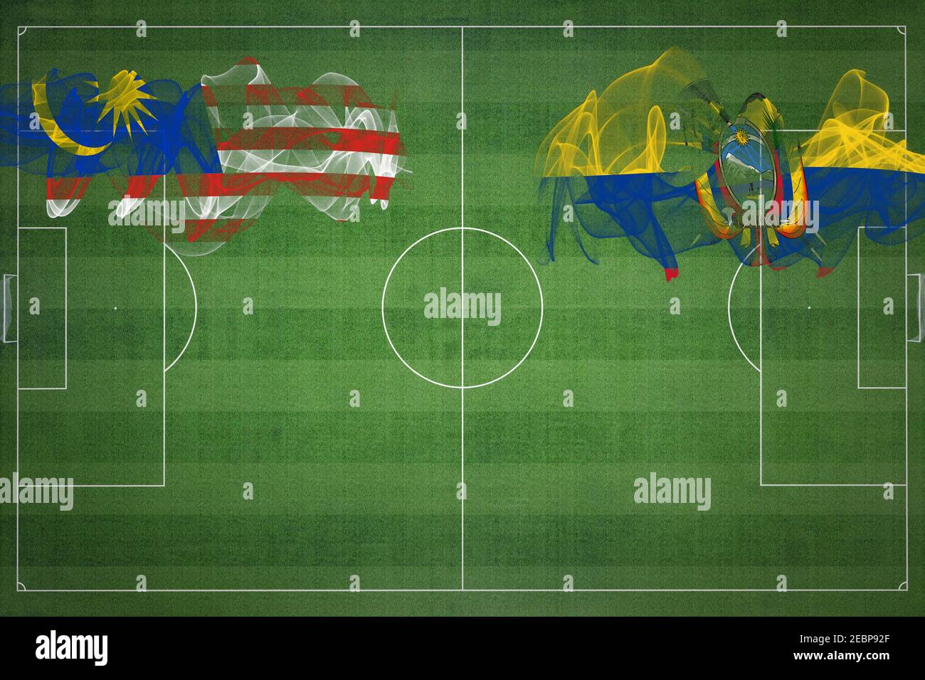 Malaysia Vs Ecuador Soccer Match National Colors National Flags Soccer Field Football Game Competition Concept Copy Space Stock Photo Alamy