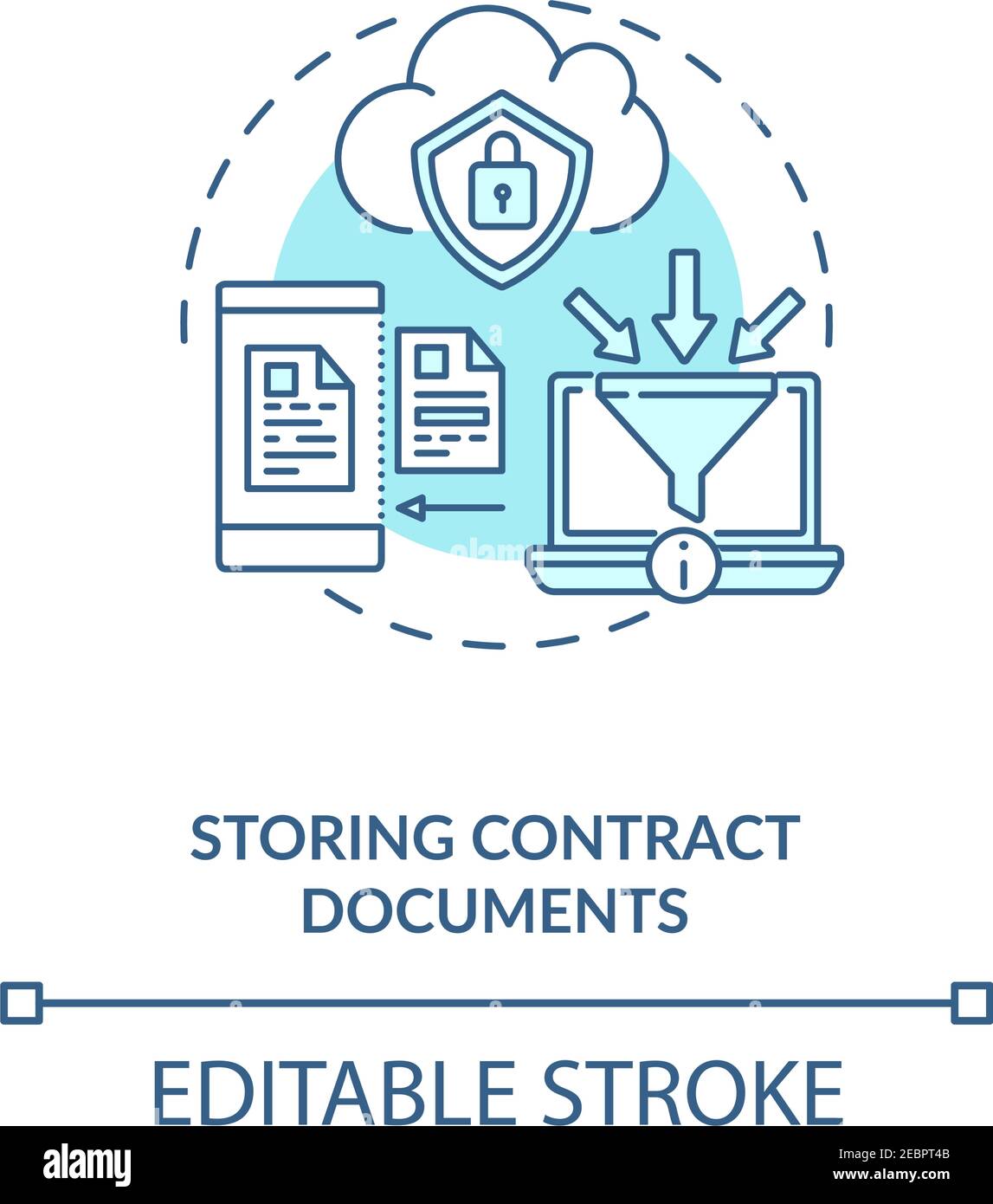 Storing contract documents concept icon Stock Vector Image & Art - Alamy