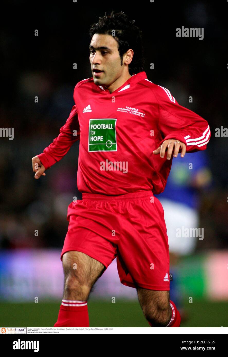Football Fifa Uefa Tsunami Football For Hope Benefit Match Ronaldinho Xi V Shevchenko Xi The Nou Camp Fc Barcelona 04 05 15 2 05 Mehdi Mahdavikia Mandatory Credit Action Images Andrew Couldridge Stock Photo Alamy