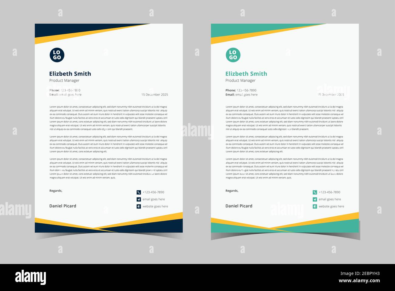 Professional Letterhead Template. Modern Creative. letterhead.corporate