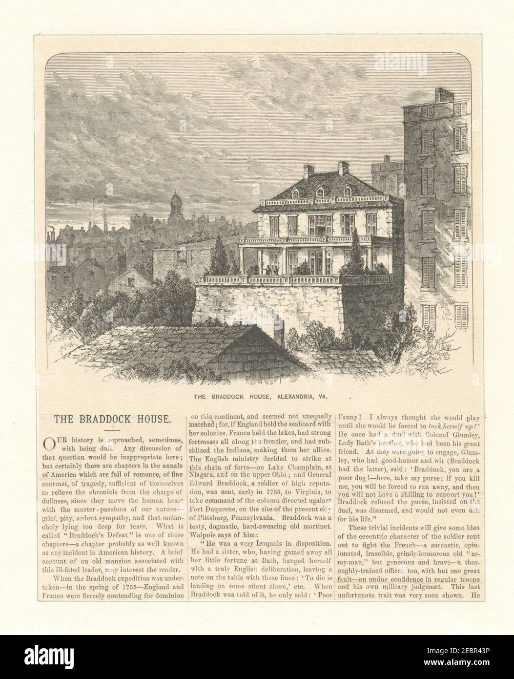 The Braddock House, Alexandria, Va Stock Photo Alamy