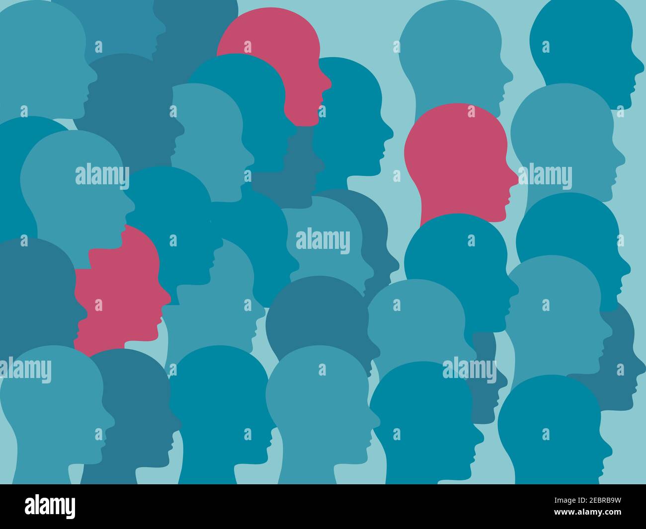 Herd Immunity concept illustration. background. Vector. Stock Vector