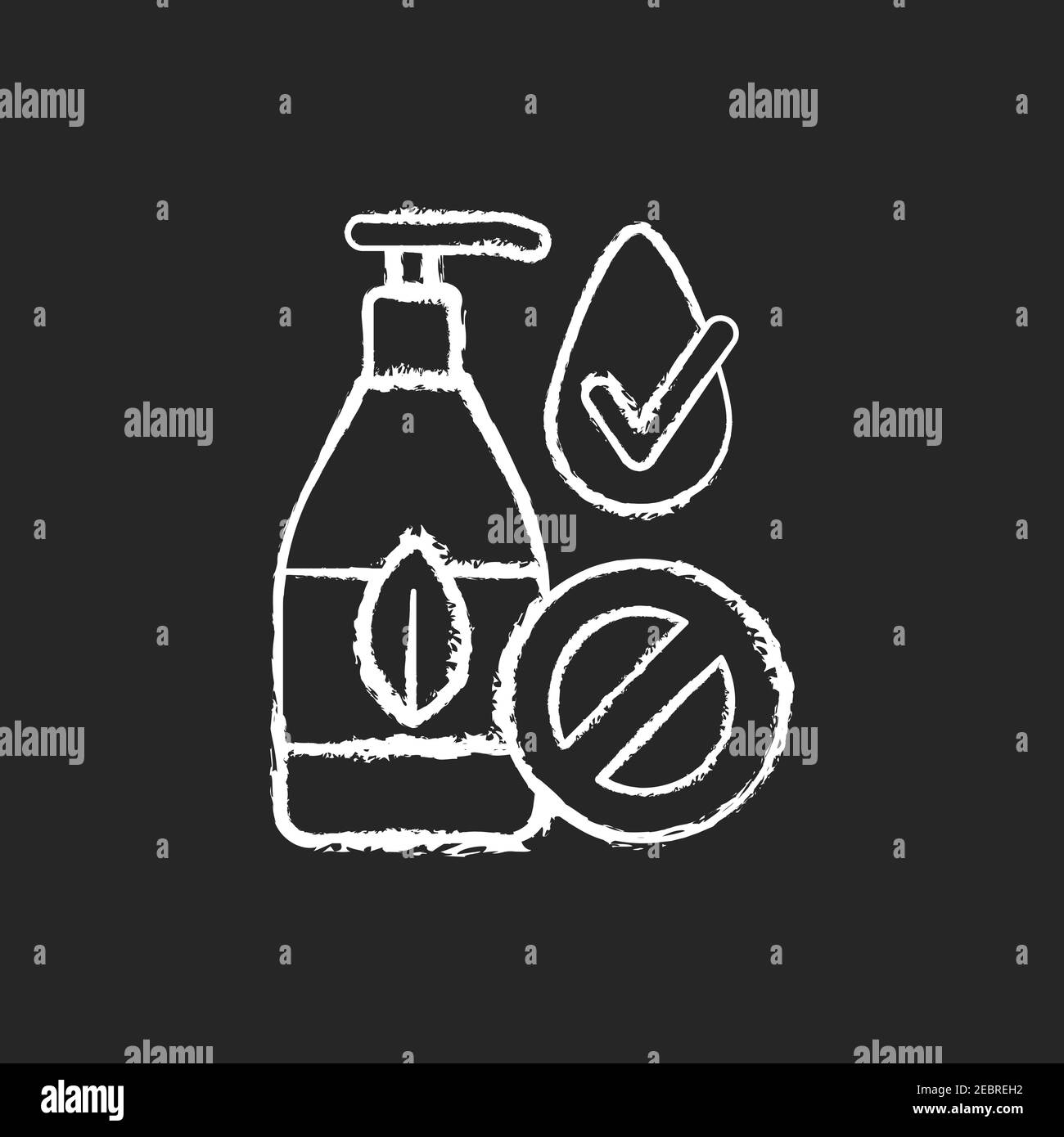 Silicone free chalk white icon on black background Stock Vector Image ...