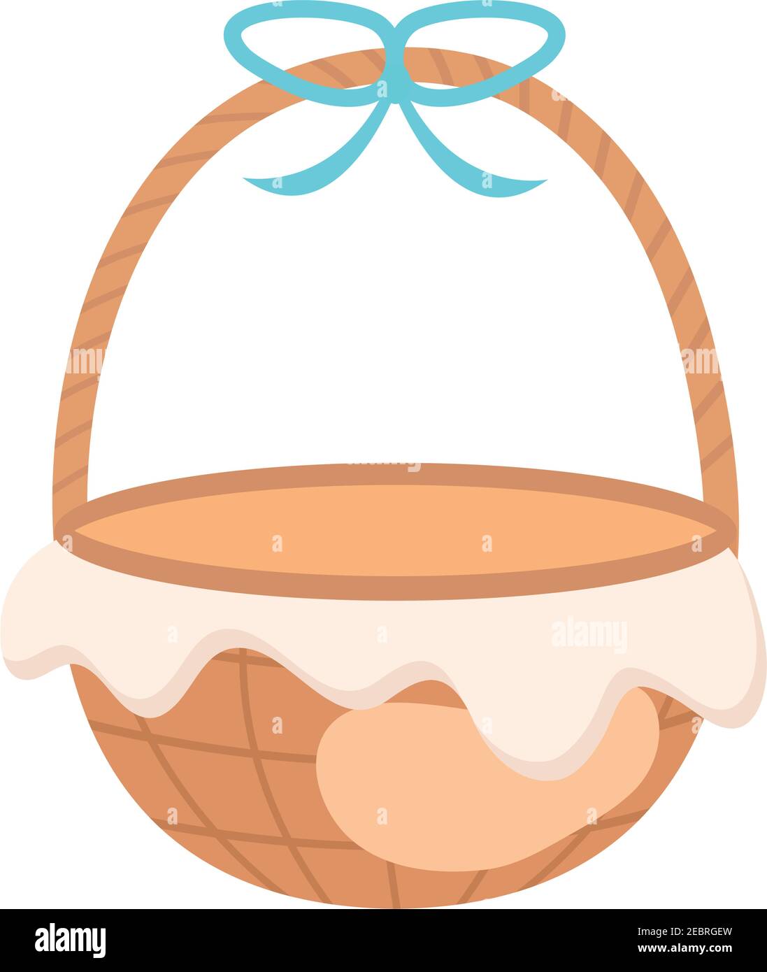 spring picnic basket straw icon Stock Vector Image & Art - Alamy