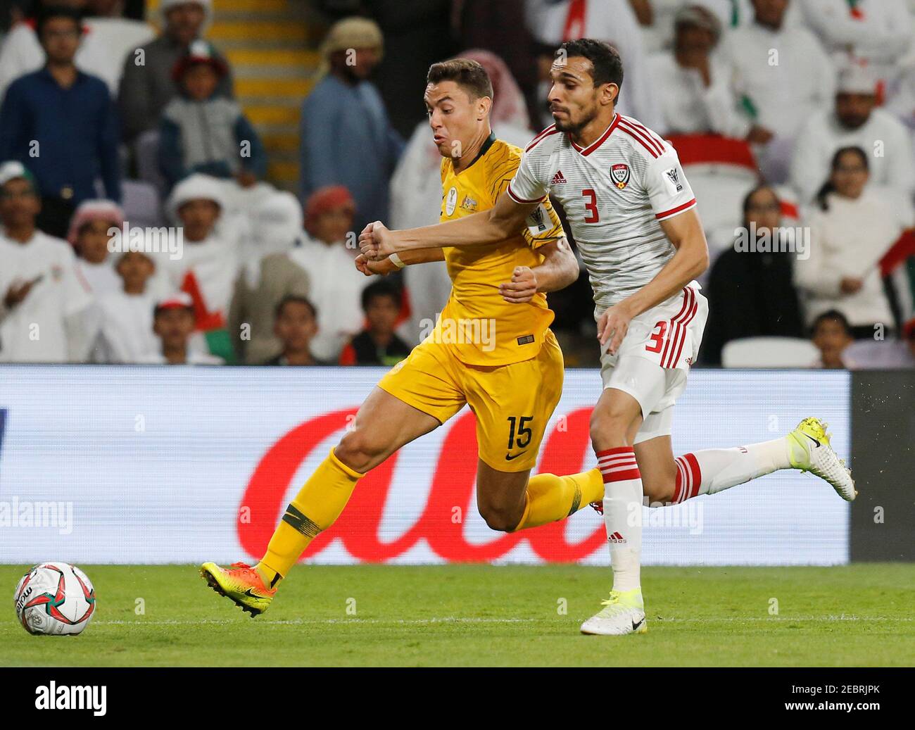 Soccer Football Afc Asian Cup Quarter Final United Arab Emirates V Australia Hazza Bin Zayed Stadium Al Ain United Arab Emirates January 25 19 Australia S Christopher Ikonomidis In