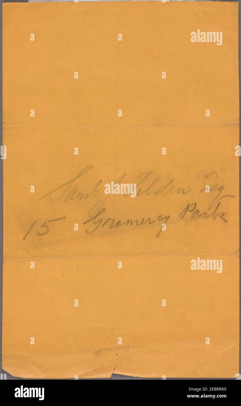 Tilden, Samuel J. unidentified drafts, 18521883 Stock Photo Alamy