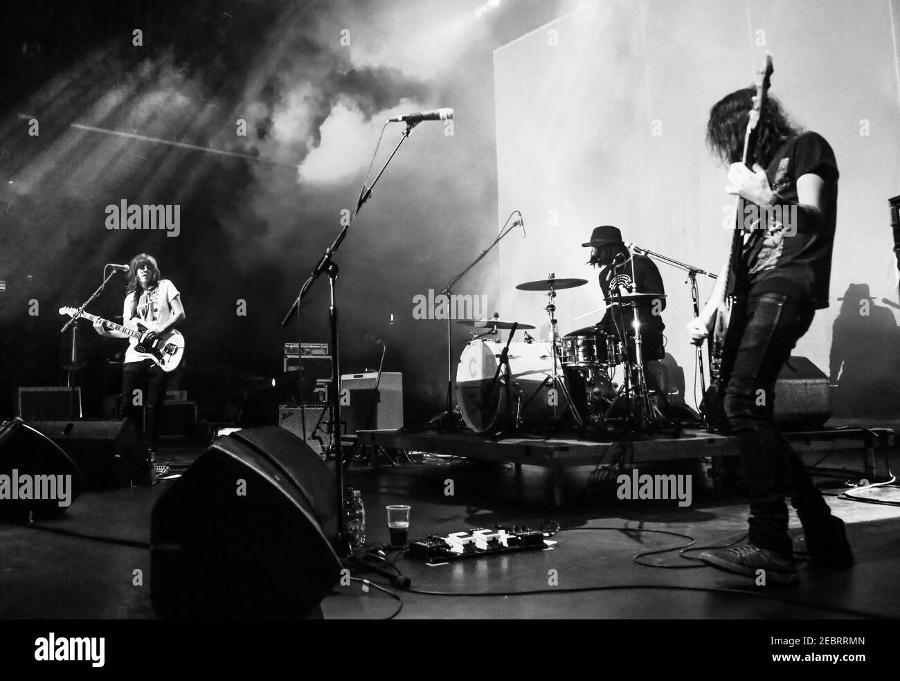 Courtney Barnett and her band performing live on stage at The O2 Forum in London Stock Photo