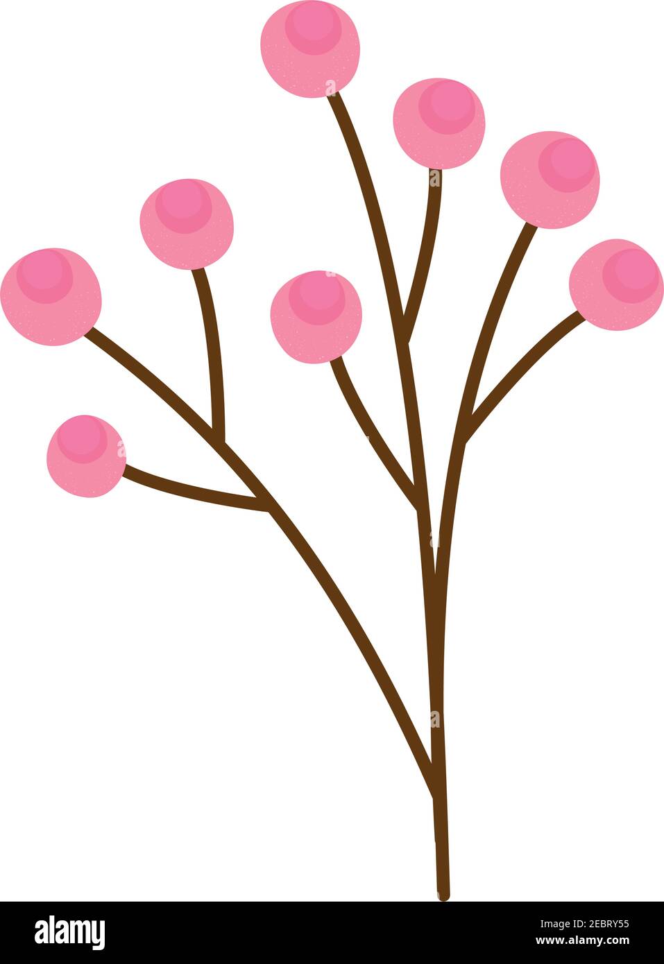 branch with pink seeds spring icon Stock Vector Image & Art - Alamy