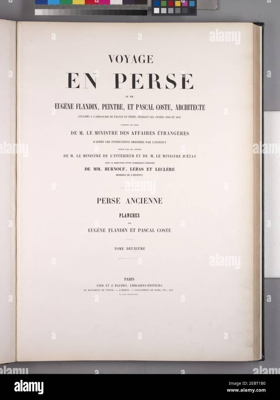 Voyage en Perse. Perse Ancienne. Planches. Tome deuxième. (Title page — free download