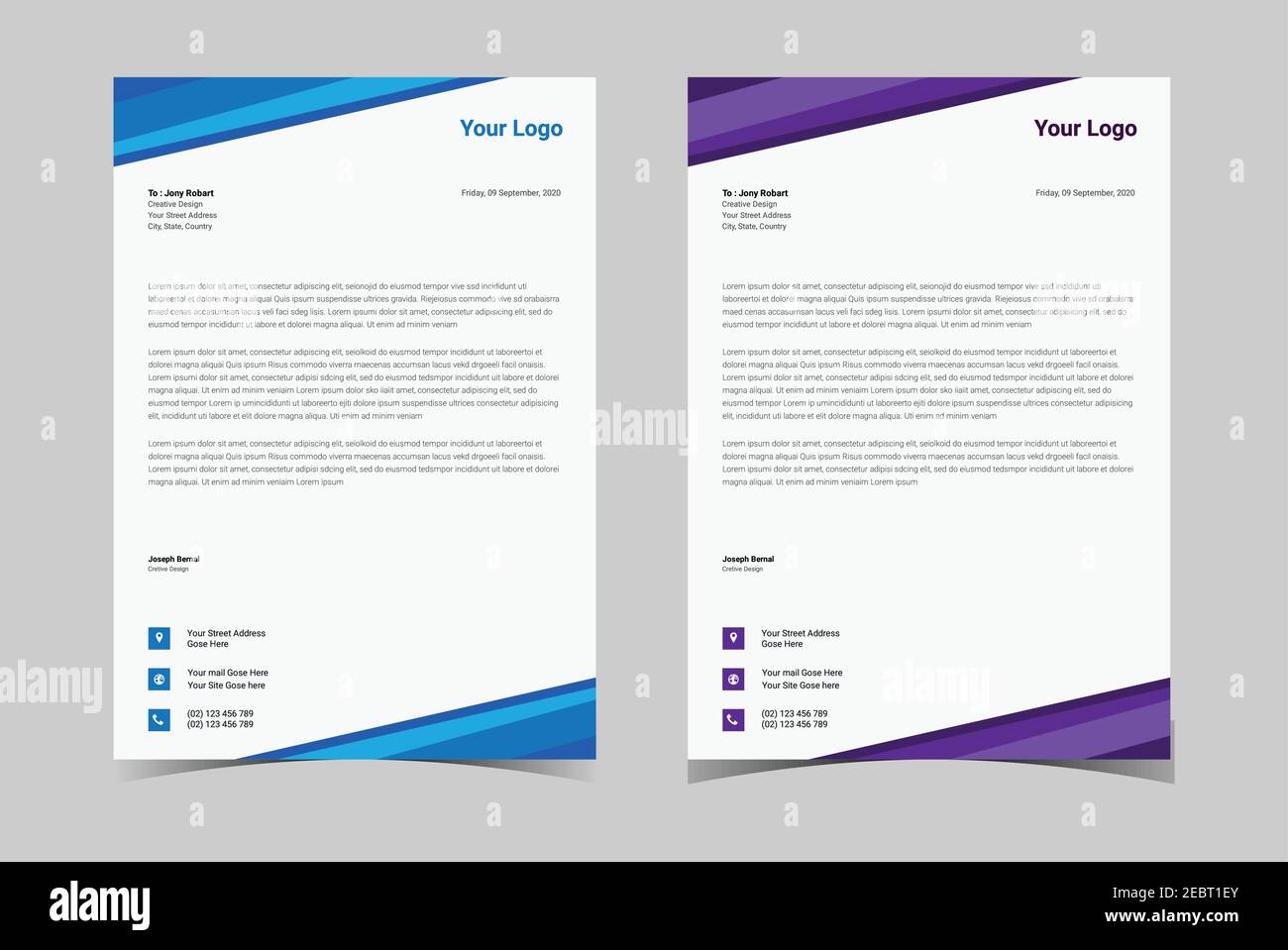 Modern letterhead. Professional Letterhead Template. Modern Creative