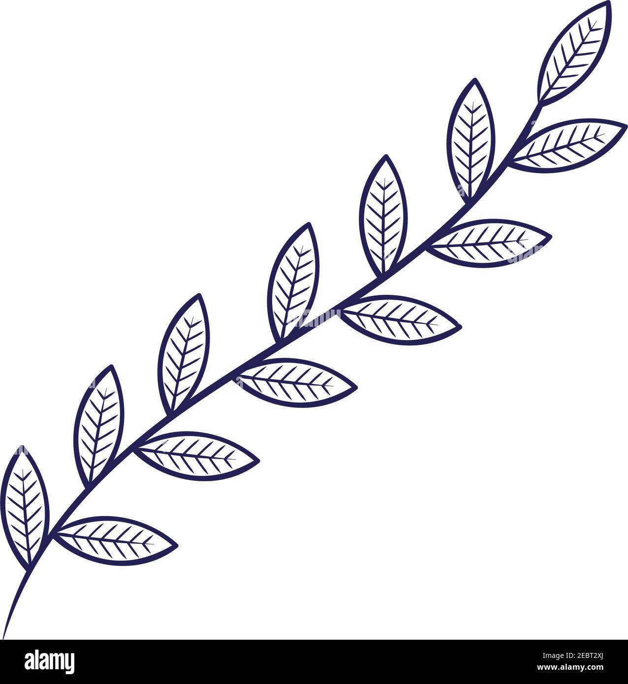 branch with leafs nature plant icon Stock Vector Image & Art - Alamy