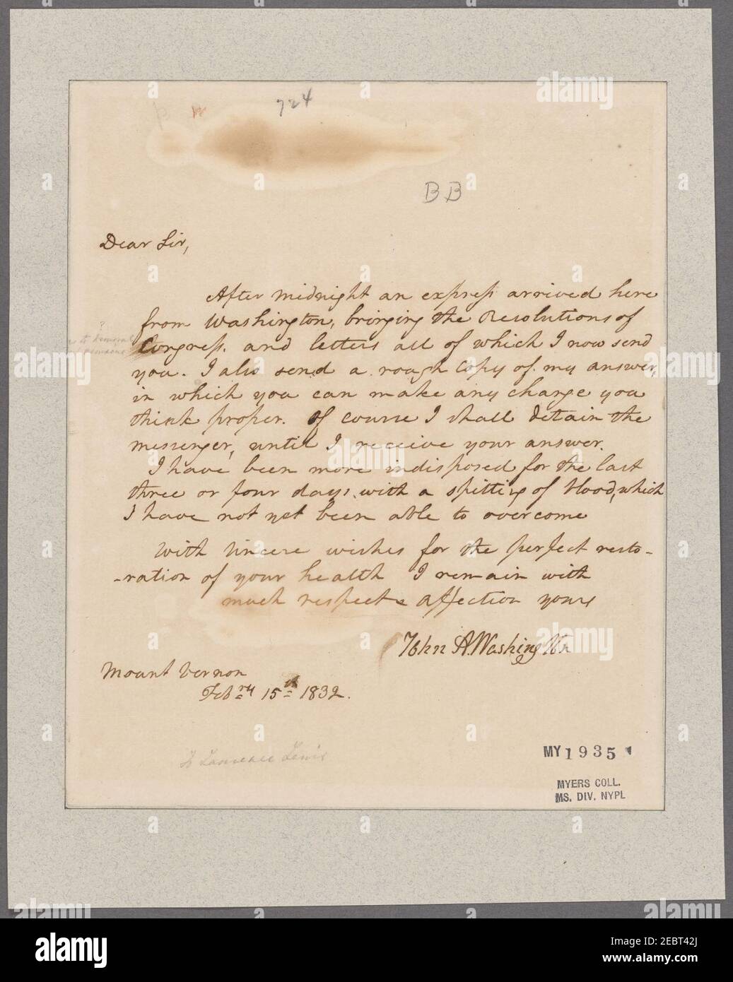 Washington John Augustine Mount Vernon To Lawrence Lewis Stock Photo Alamy Washington John Augustine Mount Vernon To Lawrence Lewis Stock Photo Alamy