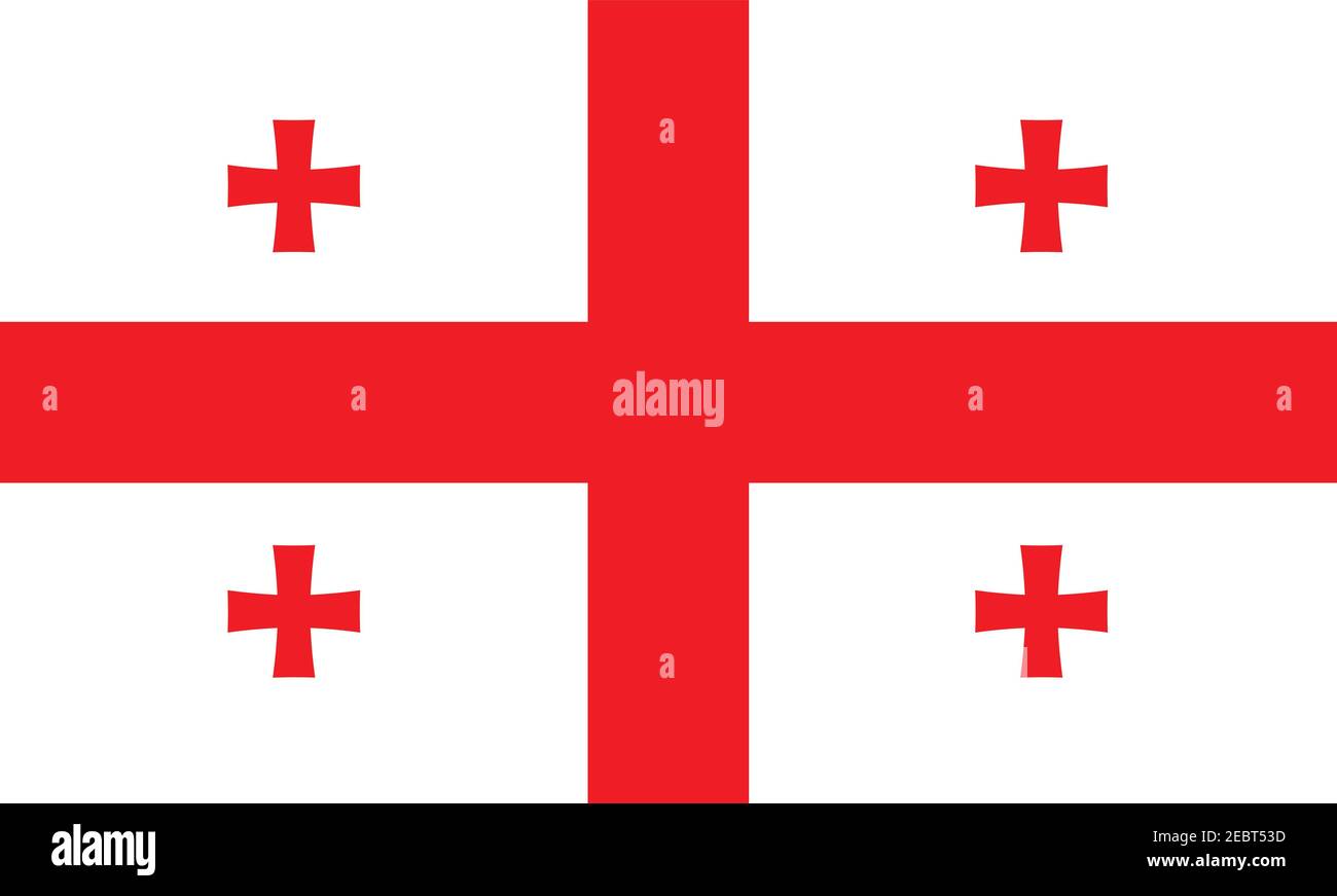 Georgia National Flag vector isolated on transparent background. It is also  known as the Five Cross Flag Stock Vector Image & Art - Alamy
