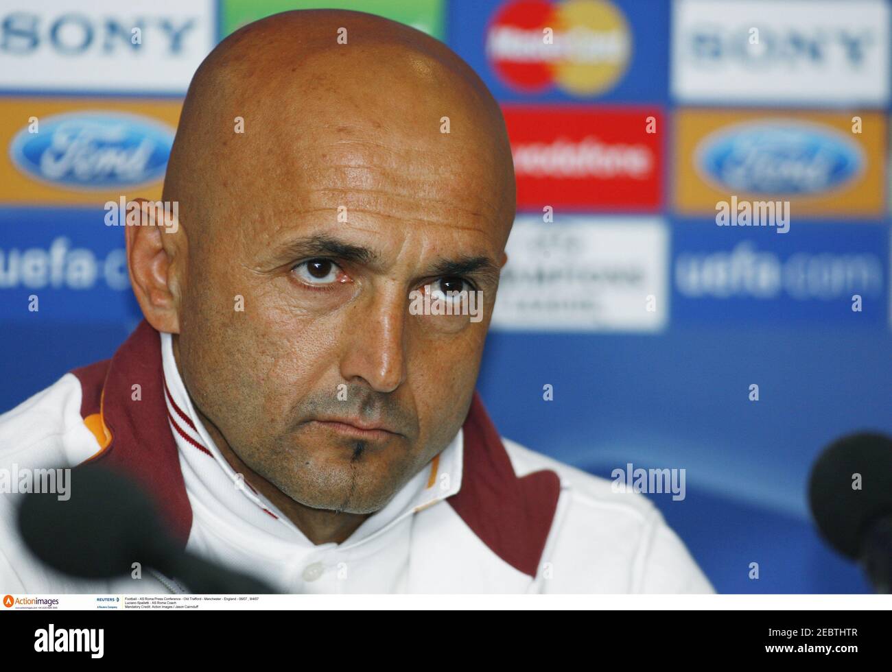 Football - AS Roma Press Conference - Old Trafford - Manchester - England -  06/07 , 9/4/07 Luciano Spalletti - AS Roma Coach Mandatory Credit: Action  Images / Jason Cairnduff Stock Photo - Alamy