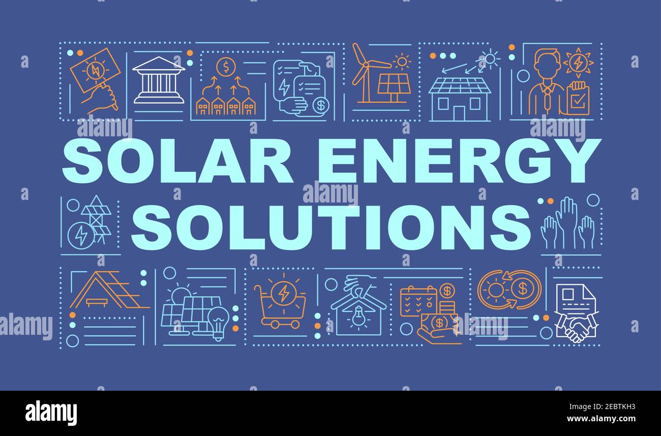 Solar energy solutions word concepts banner Stock Vector Image & Art