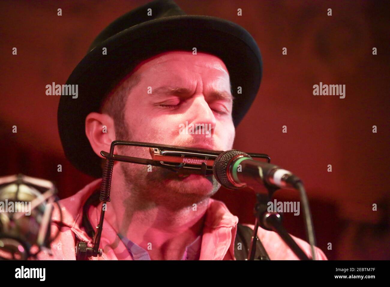 David Ford performing his annual Milk and Cookies charity event at Bush Hall. This year's event raised funds for Revert Retts. Stock Photo