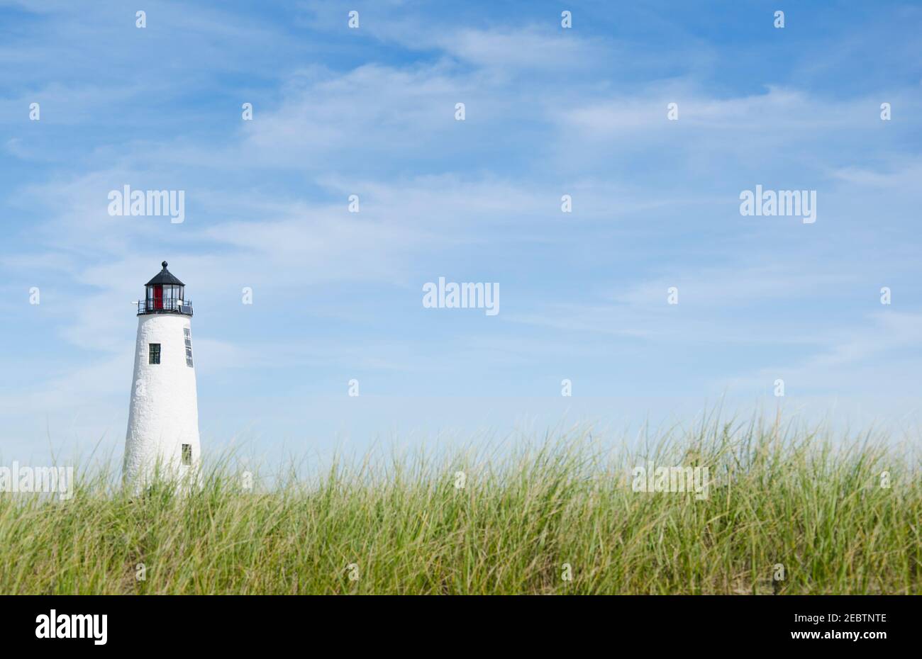 USA, Massachusetts, Nantucket, Great Point, Great Point Lighthouse Stock Photo