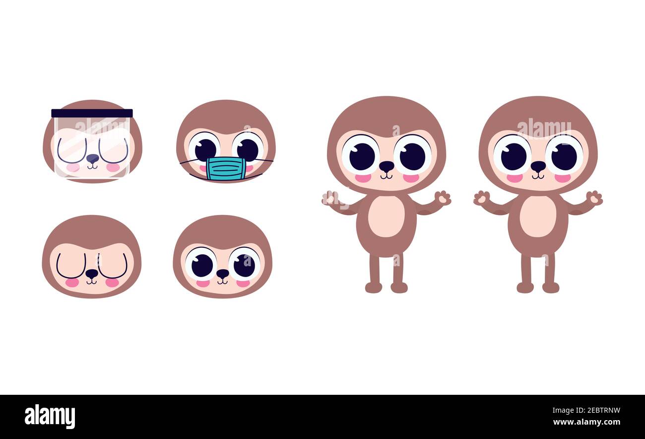 set of cute sloths stickers Stock Vector Image & Art - Alamy
