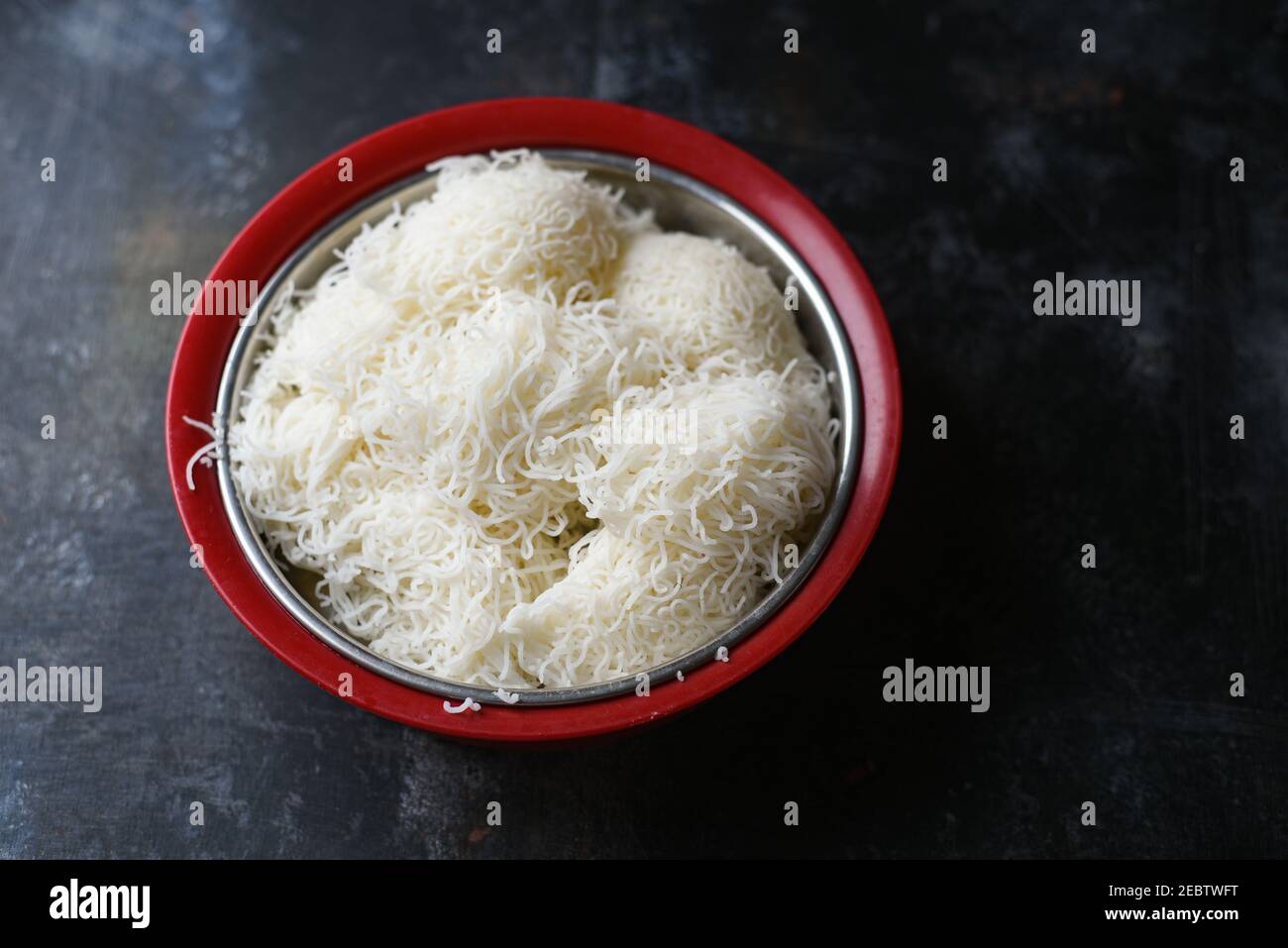 Idiyappam or String Hoppers Kerala breakfast food, traditional steamed