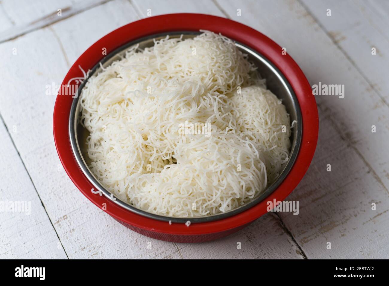 Idiyappam or String Hoppers Kerala breakfast food, traditional steamed