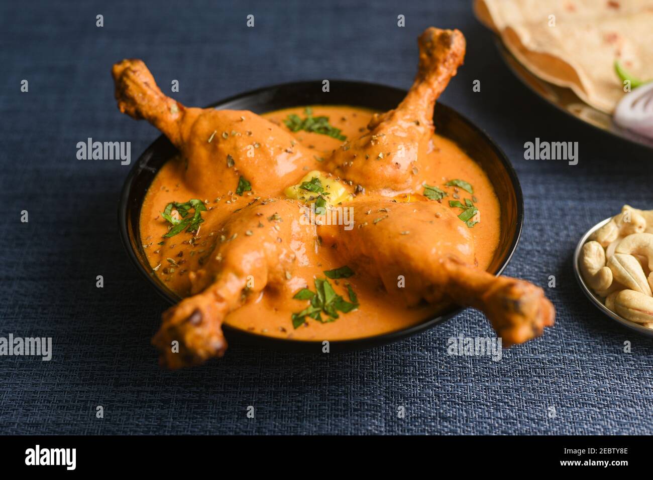 Tasty butter chicken curry , Murg Makhanwala roti Indian cuisine. Butter chicken curry, Delhi
