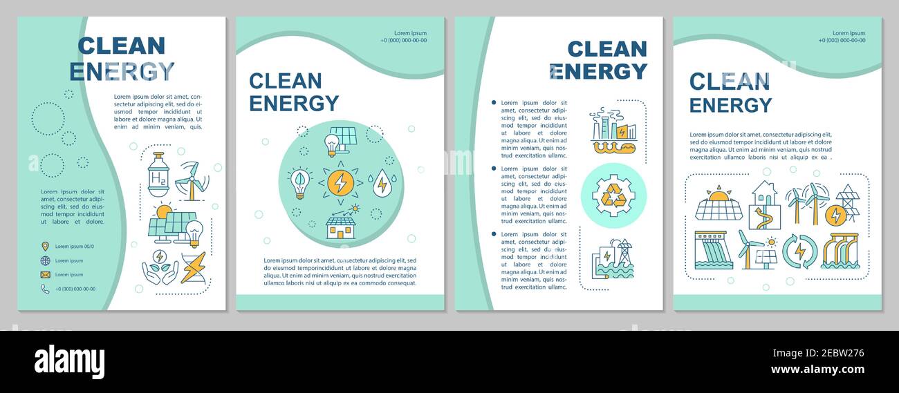 Clean energy producing brochure template Stock Vector Image & Art - Alamy