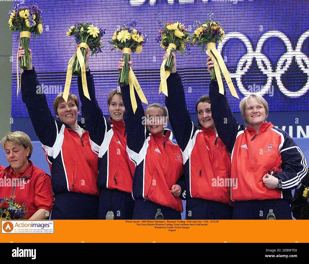 Winter Sports 02 Winter Olympics Women S Curling Salt Lake City Usa 21 2 02 The Great Britain Women S Curling Team Celebrate Their Gold Medal Mandatory Credit Action Images Digital Stock Photo Alamy Winter Sports 02 Winter Olympics Women S Curling Salt Lake City Usa 21 2 02 The Great Britain Women S Curling Team Celebrate Their Gold Medal Mandatory Credit Action Images Digital Stock Photo Alamy
