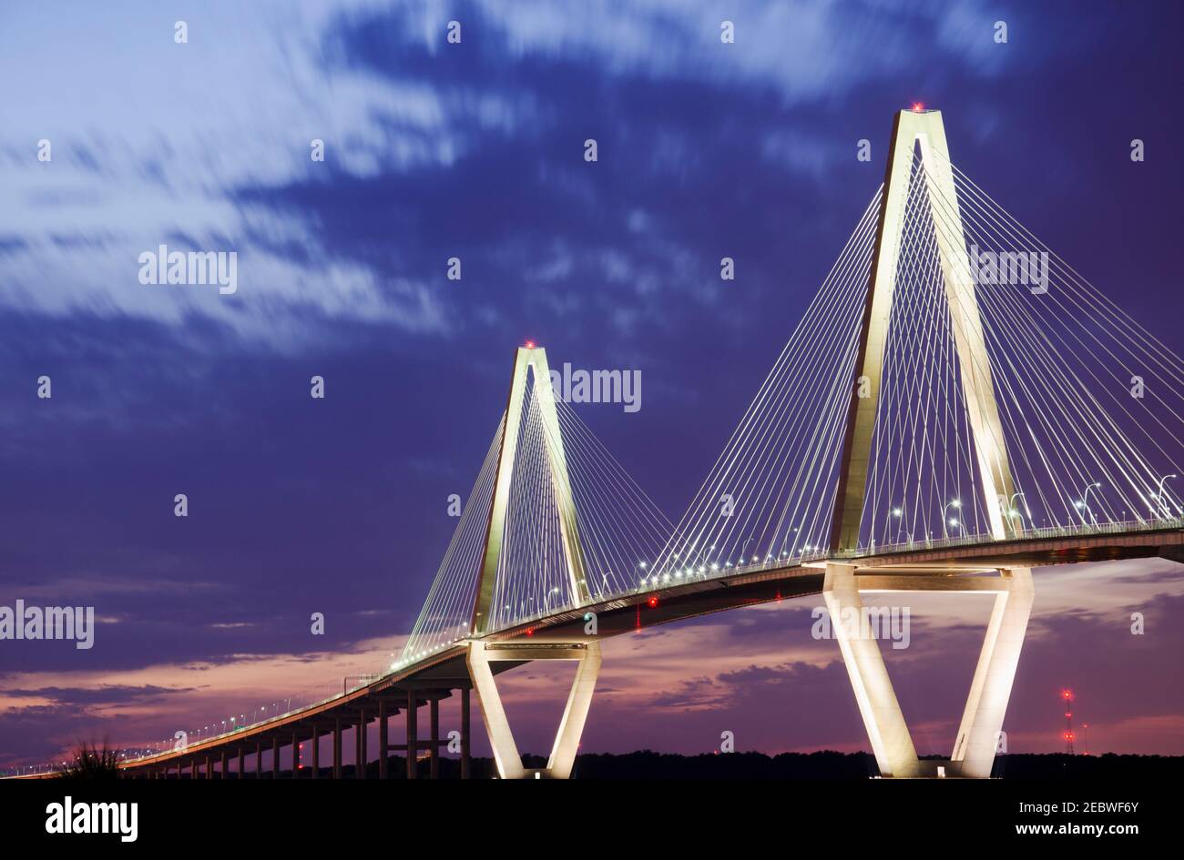 USA, South Carolina, Charleston, Arthur J Ravenel Jr Bridge Stock Photo