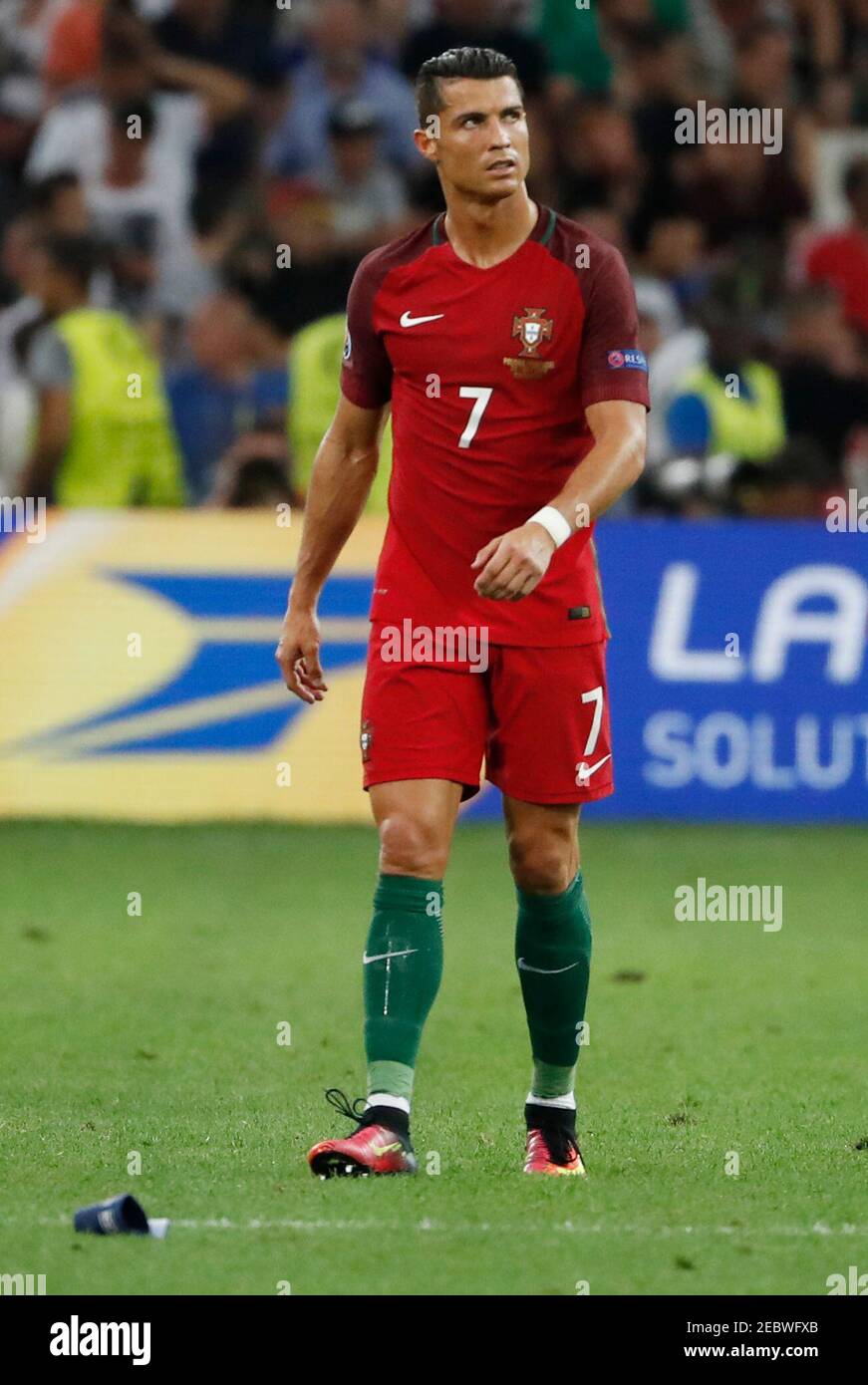 Football Soccer - Poland v Portugal - EURO 2016 - Quarter Final - Stade  Velodrome, Marseille, France - 30/6/16 Portugal's Cristiano Ronaldo after  throwing his arm band on the floor REUTERS/Yves Herman Livepic Stock Photo  - Alamy