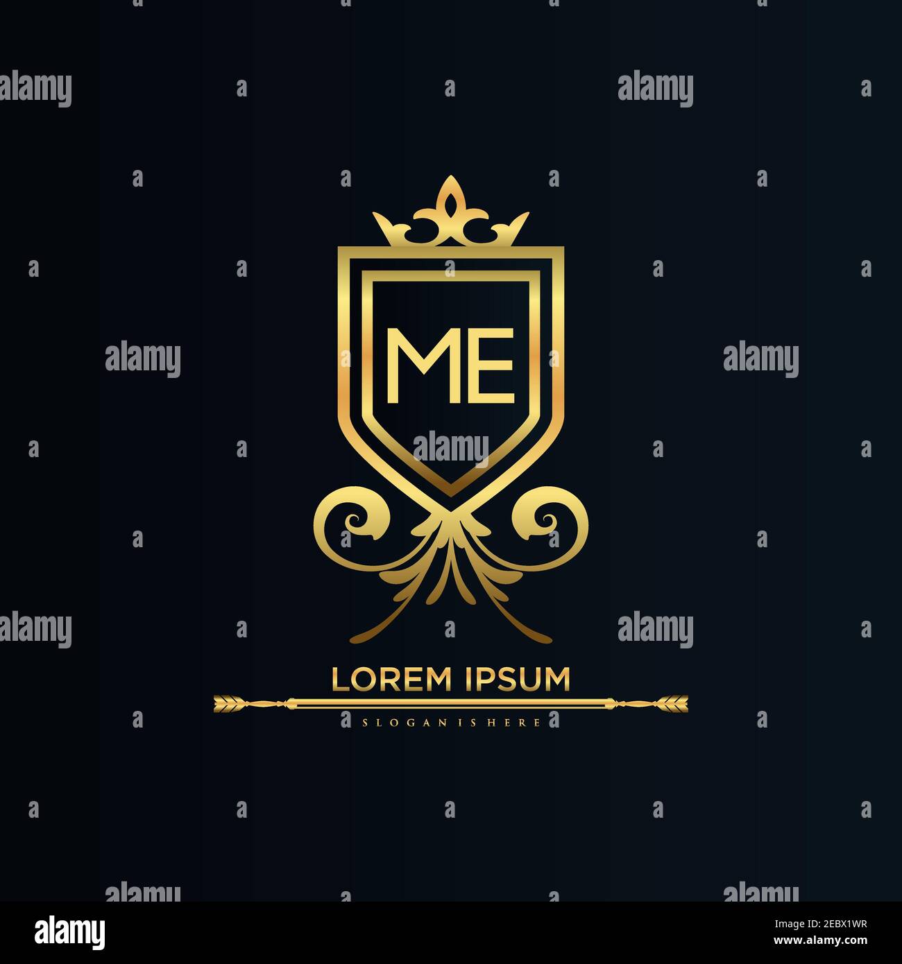 Letter Initial with Royal Template.elegant with crown logo vector ...