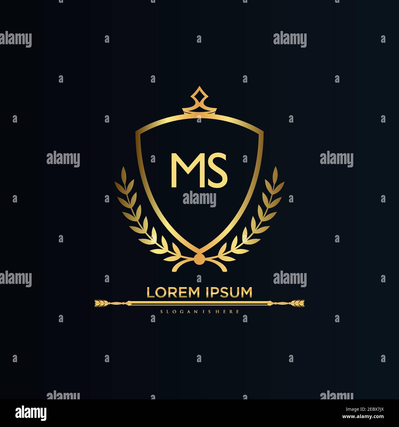 Letter Initial with Royal Template.elegant with crown logo vector ...
