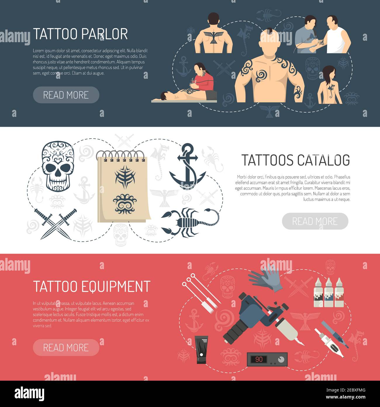 Vintage Tattoo Studio Vector Art, Icons, and Graphics for Free Download