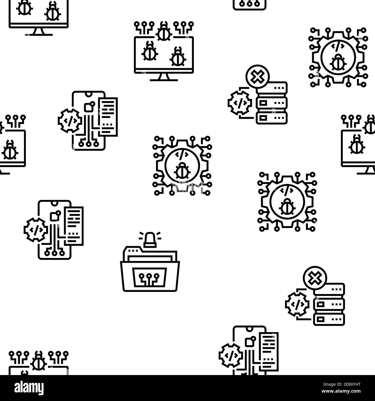 Debugging vector Black and White Stock Photos & Images - Alamy