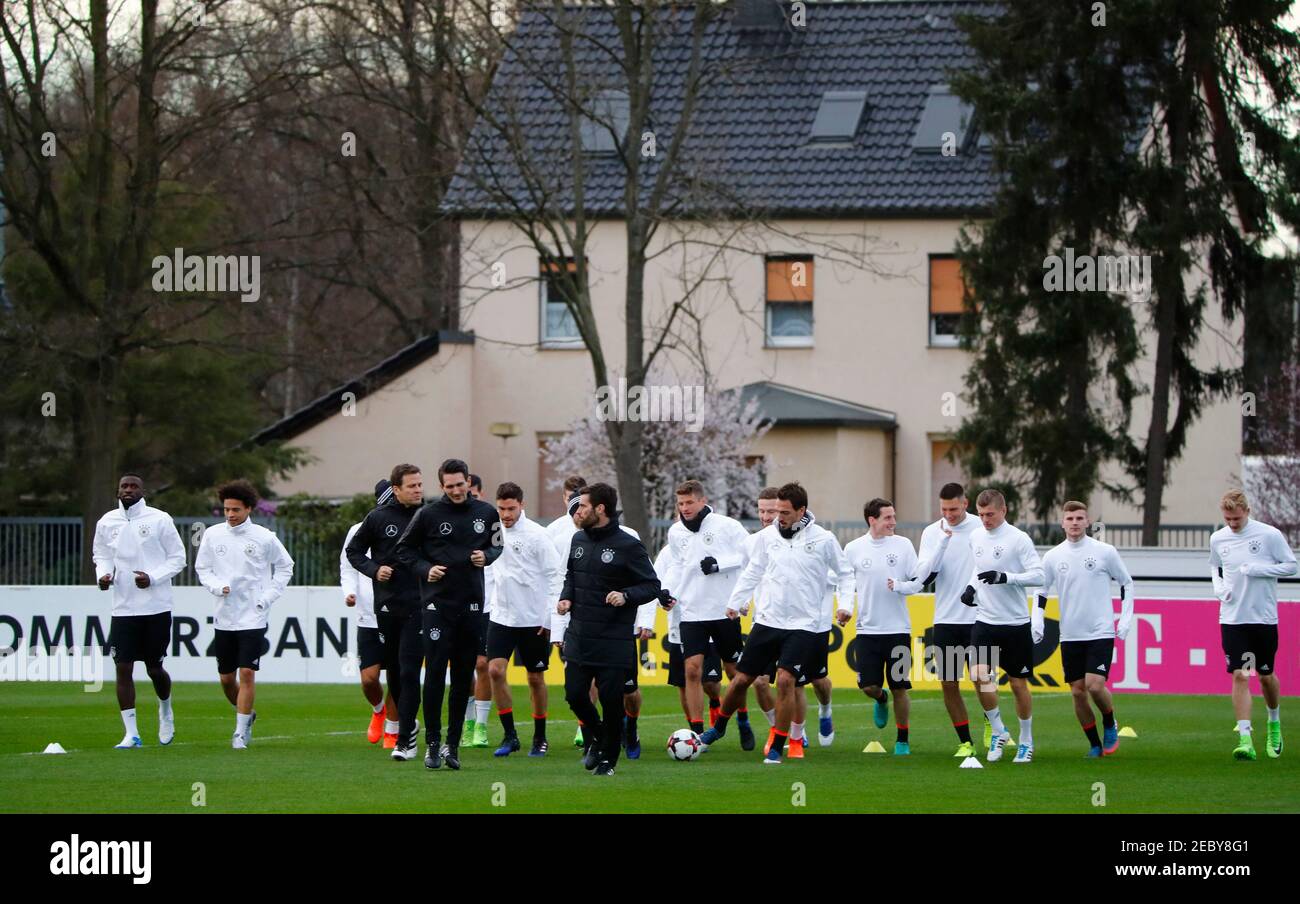 Football Soccer - Germany Training - Sportschule Kaiserau, Kamen - 21/3/17  General view during training Reuters / Wolfgang Rattay Livepic EDITORIAL  USE ONLY Stock Photo - Alamy